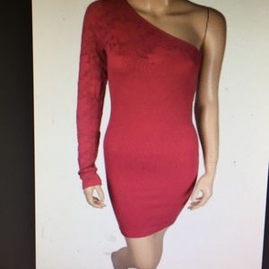 BCBG One Shoulder Bodycon Dress